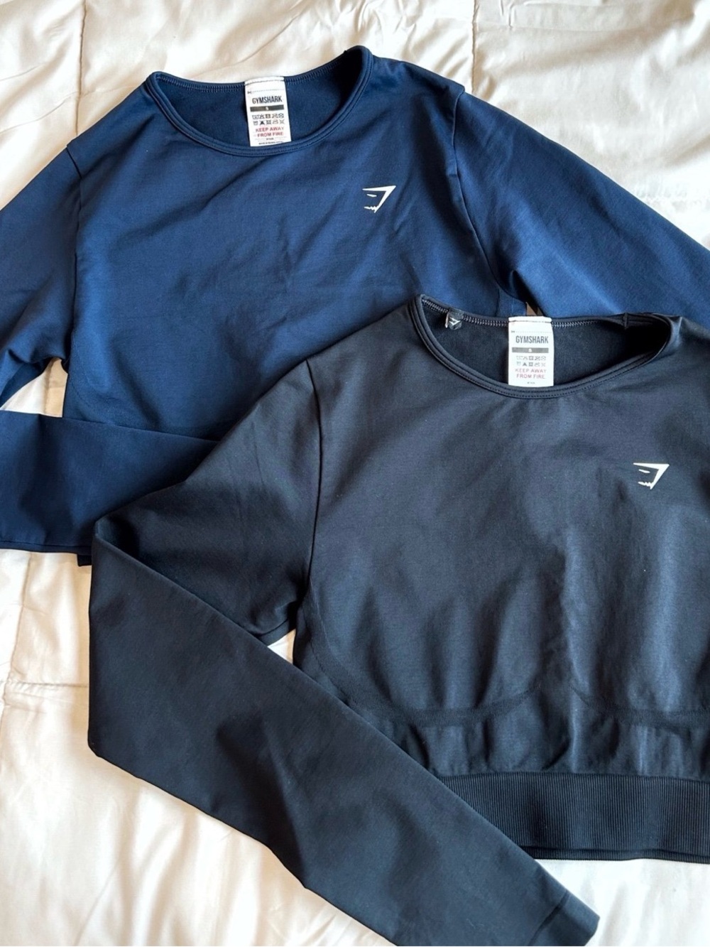 NWOT Gymshark Cropped Compression Long Sleeve Tops Bundle